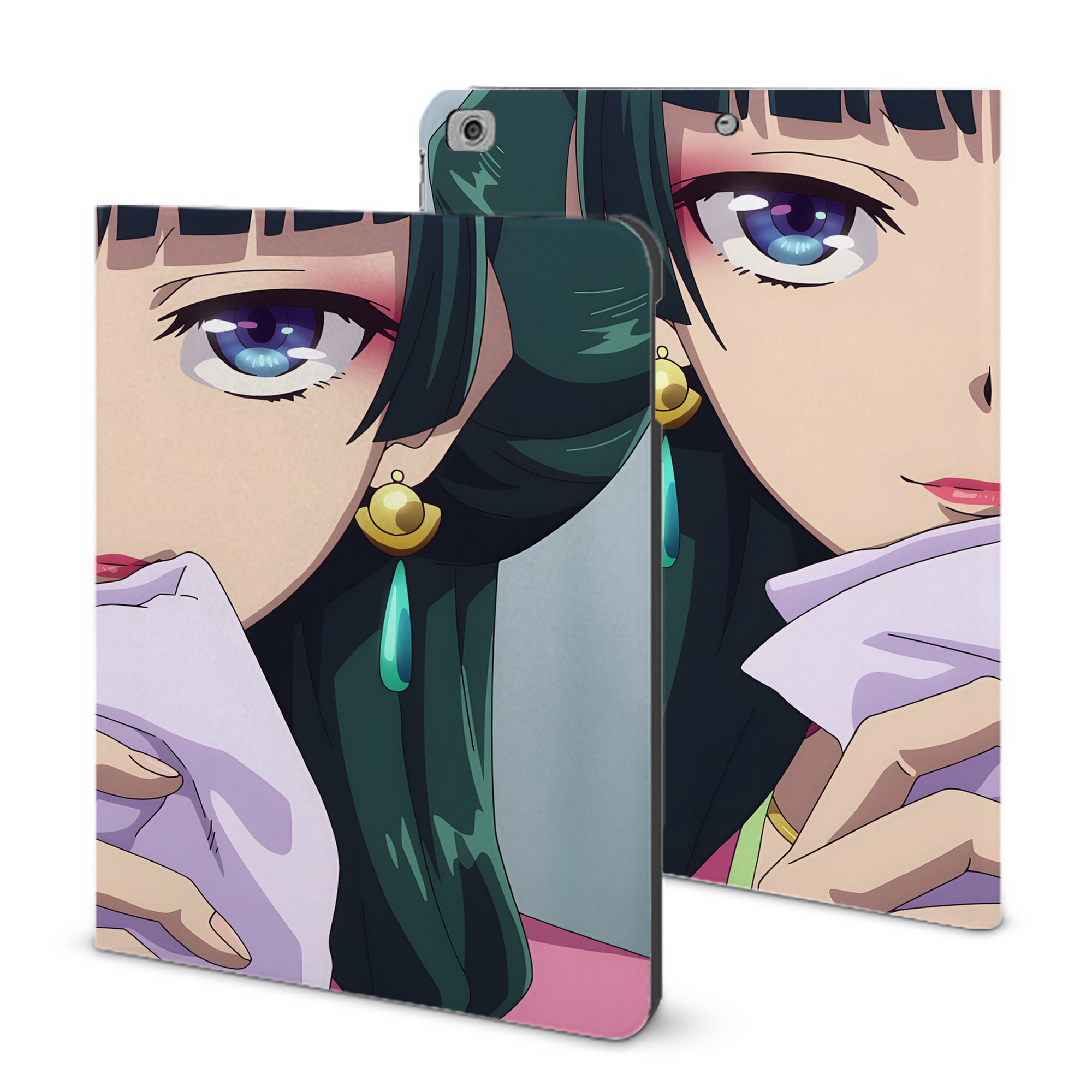 （画像用） 薬屋のひとりごと The Apothecary Diaries IPad ケース ブック型 PUレザー TPU 耐衝撃 軽量 薄型 ペン収納なし 全面保護 IPad 各モデル対応